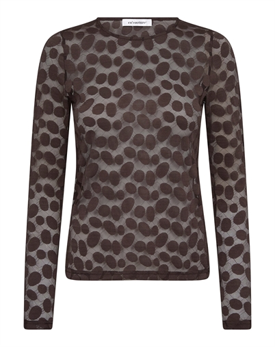 Co'Couture - PenolaCC O-Neck Blouse - Brown 